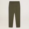 Pantaloni jogging da bambino verde militare con stelle bianche