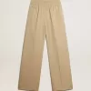 Pantaloni jogging da donna color sabbia Pantaloni jogging da donna color sabbia