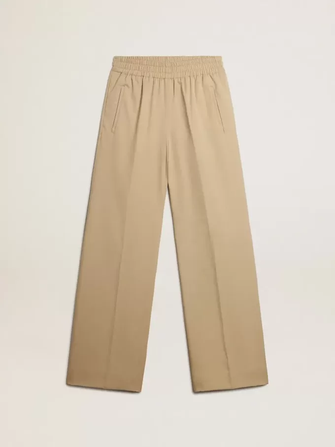 Pantaloni jogging da donna color sabbia Pantaloni jogging da donna color sabbia