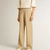 Pantaloni jogging da donna color sabbia Pantaloni jogging da donna color sabbia