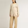 Pantaloni jogging da donna color sabbia Pantaloni jogging da donna color sabbia