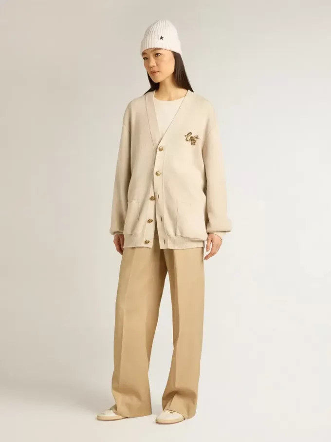 Pantaloni jogging da donna color sabbia Pantaloni jogging da donna color sabbia