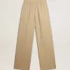 Pantaloni jogging da donna color sabbia Pantaloni jogging da donna color sabbia