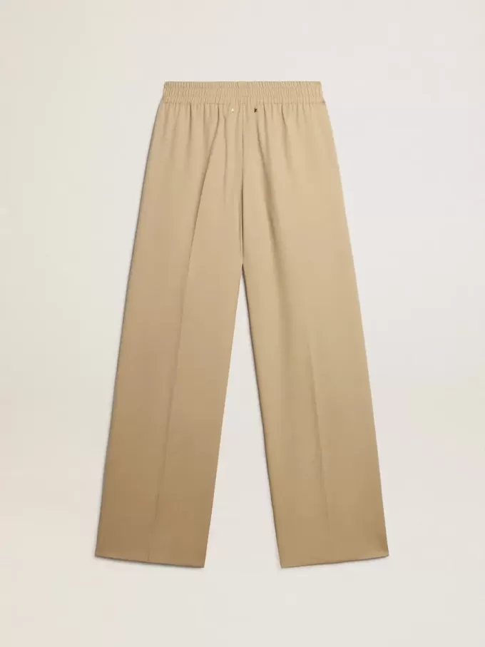 Pantaloni jogging da donna color sabbia Pantaloni jogging da donna color sabbia