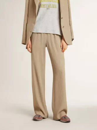 Pantaloni jogging da donna color travertino