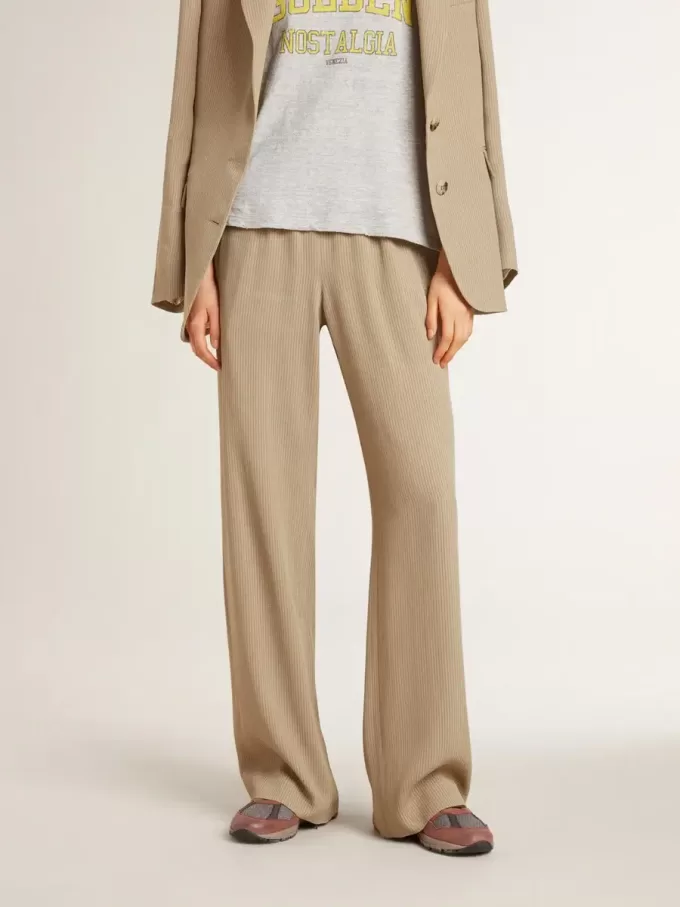 Pantaloni jogging da donna color travertino Pantaloni jogging da donna color travertino