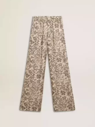 Pantaloni jogging da donna con stampa floreale