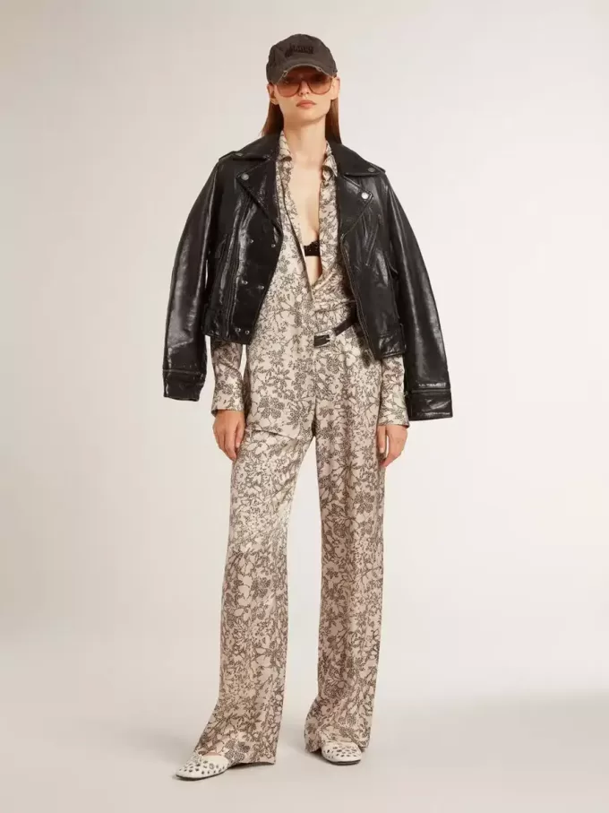 Pantaloni jogging da donna con stampa floreale Pantaloni jogging da donna con stampa floreale