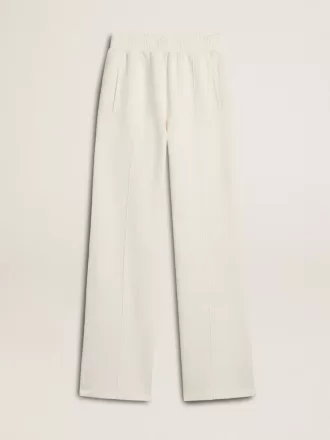 Pantaloni jogging da donna in cotone bianco