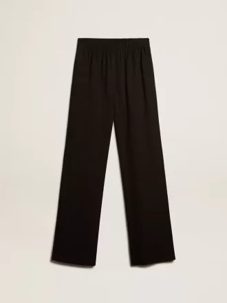 Pantaloni jogging da donna in viscosa neri
