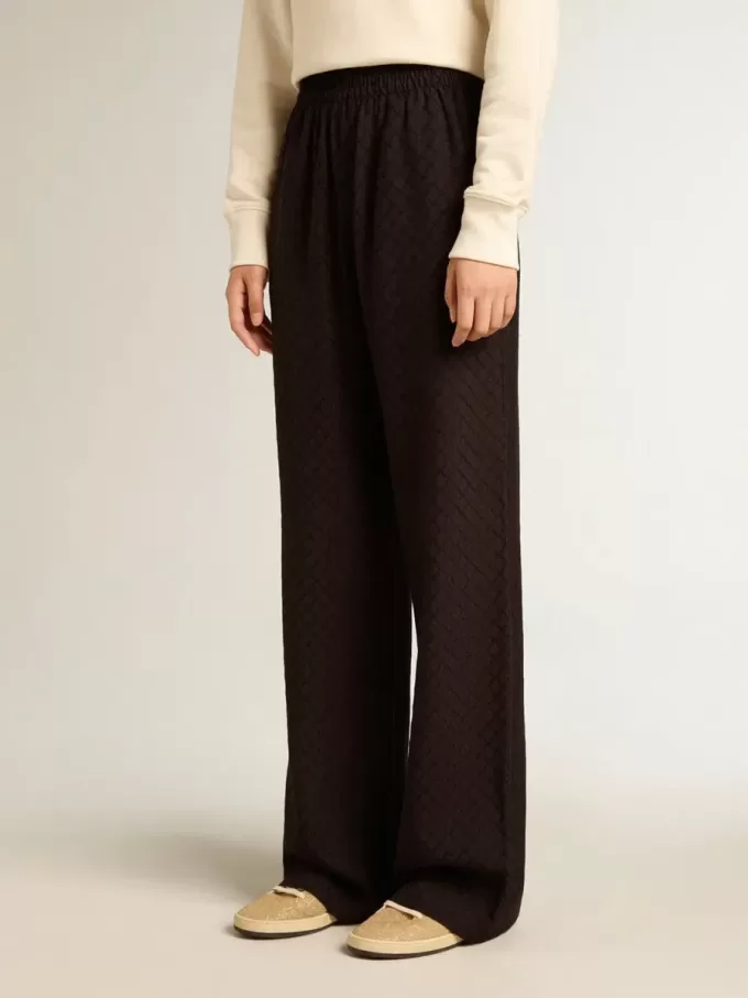 Pantaloni jogging da donna in viscosa neri Pantaloni jogging da donna in viscosa neri