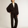 Pantaloni jogging da donna in viscosa neri Pantaloni jogging da donna in viscosa neri