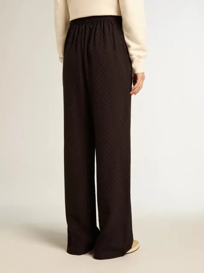 Pantaloni jogging da donna in viscosa neri Pantaloni jogging da donna in viscosa neri