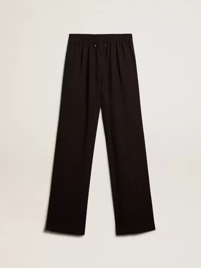 Pantaloni jogging da donna in viscosa neri Pantaloni jogging da donna in viscosa neri