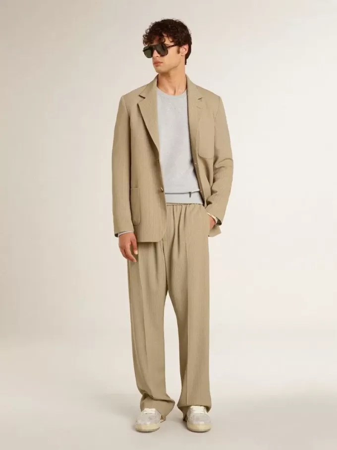 Pantaloni jogging da uomo color travertino