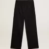 Pantaloni jogging da uomo in lana blu scuro