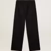 Pantaloni jogging da uomo in lana blu scuro