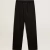 Pantaloni jogging da uomo in lana nera Pantaloni jogging da uomo in lana nera