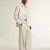Pantaloni jogging da uomo in misto lana color cachi Pantaloni jogging da uomo in misto lana color cachi