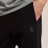 Pantaloni jogging da uomo neri con stella sul davanti Pantaloni jogging da uomo neri con stella sul davanti