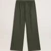 Pantaloni jogging da uomo verde scuro con strisce verticali
