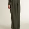 Pantaloni jogging da uomo verde scuro con strisce verticali