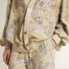 Pantaloni jogging multicolore da donna con stampa floreale