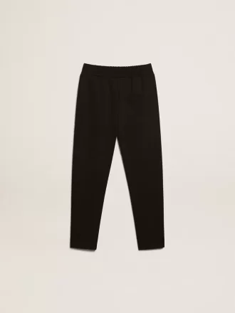 Pantaloni jogging neri da bambino con stelle bianche
