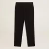 Pantaloni jogging neri da bambino con stelle bianche