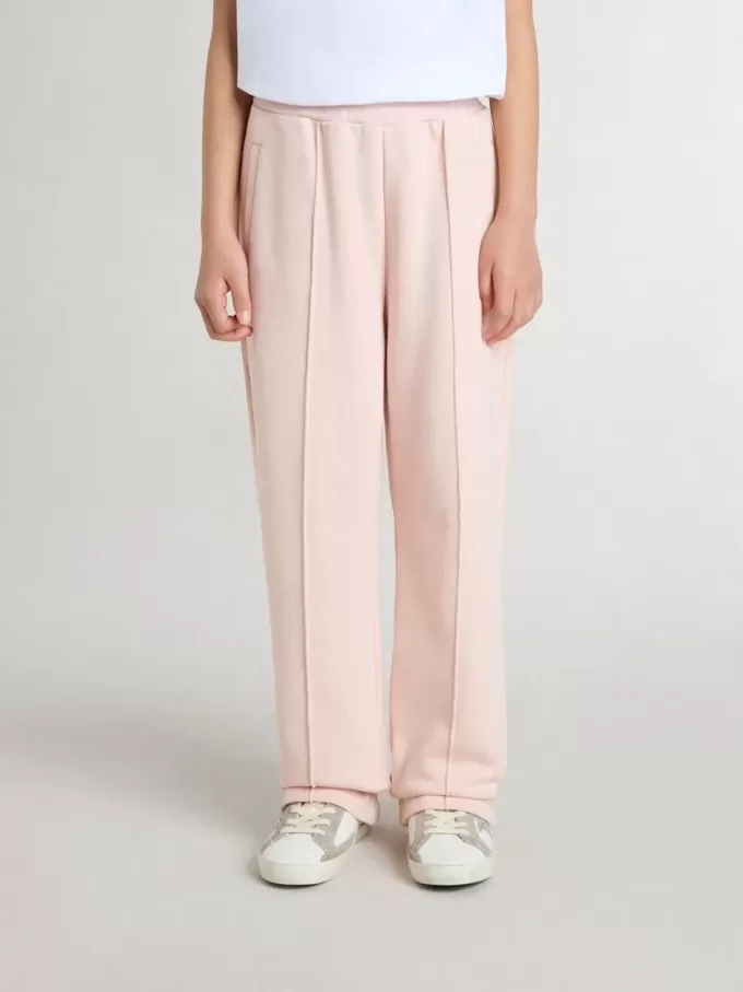 Pantaloni jogging rosa con stampa per bambina Pantaloni jogging rosa con stampa per bambina