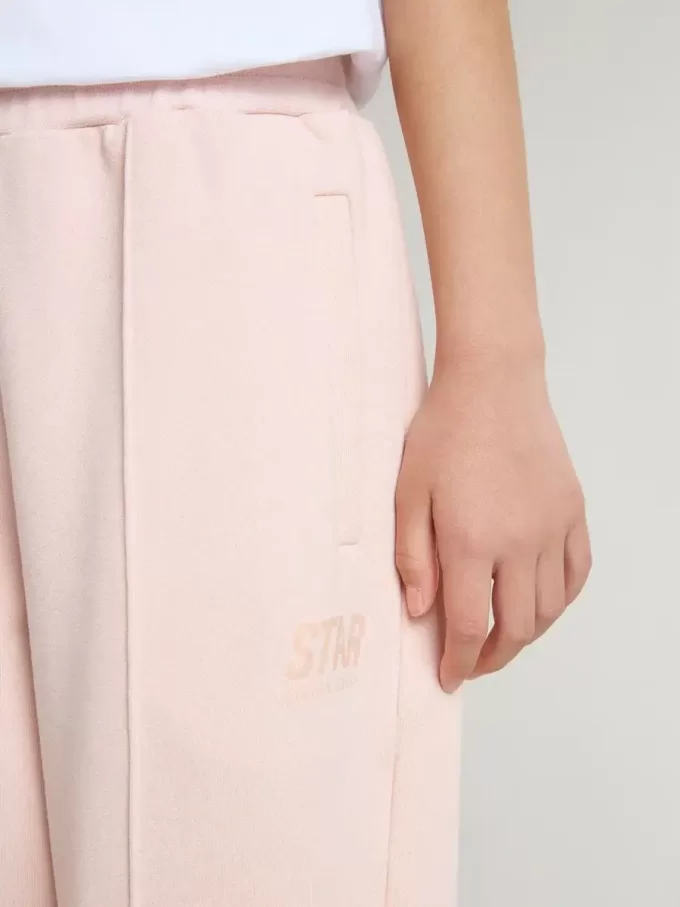 Pantaloni jogging rosa con stampa per bambina Pantaloni jogging rosa con stampa per bambina