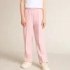 Pantaloni jogging rosa con stella glitterata sul davanti Pantaloni jogging rosa con stella glitterata sul davanti