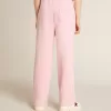 Pantaloni jogging rosa con stella glitterata sul davanti Pantaloni jogging rosa con stella glitterata sul davanti
