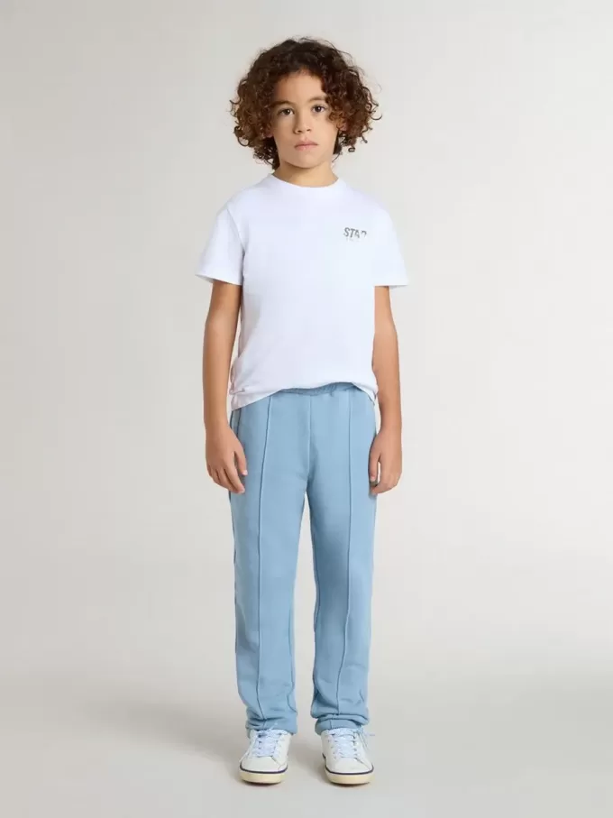 Pantaloni jogging stampati azzurri da bambino