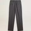 Pantaloni larghi da donna in lana azzurro Pantaloni larghi da donna in lana azzurro