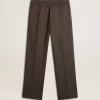 Pantaloni morbidi da uomo in lana grigio antracite Pantaloni morbidi da uomo in lana grigio antracite
