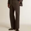 Pantaloni morbidi da uomo in lana grigio antracite Pantaloni morbidi da uomo in lana grigio antracite