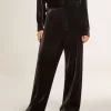 Pantaloni neri effetto velluto