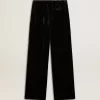 Pantaloni neri effetto velluto