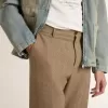 Pantaloni sartoriali in misto lino chevron color sabbia Pantaloni sartoriali in misto lino chevron color sabbia