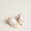 Pink May Teen con stella in pelle bianca Pink May Teen con stella in pelle bianca