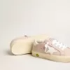 Pink May Teen con stella in pelle bianca Pink May Teen con stella in pelle bianca