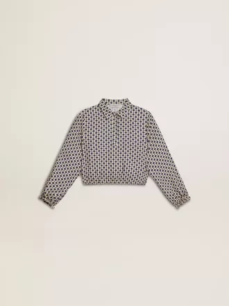Polo da bambina con stampa geometrica