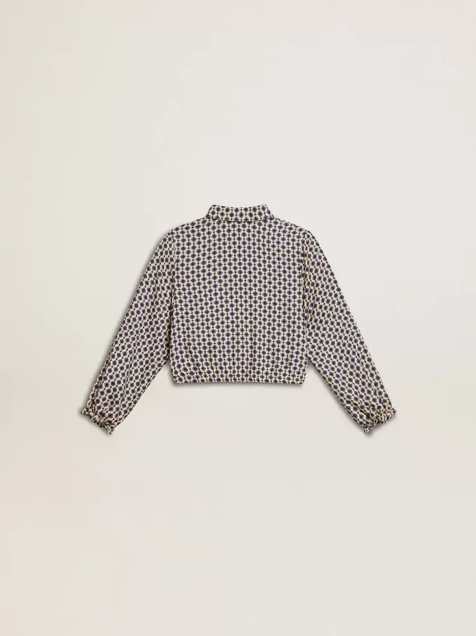 Polo da bambina con stampa geometrica Polo da bambina con stampa geometrica