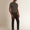Polo da uomo a maniche corte in lana merino grigia Polo da uomo a maniche corte in lana merino grigia