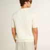 Polo da uomo in maglia jacquard bianca Polo da uomo in maglia jacquard bianca
