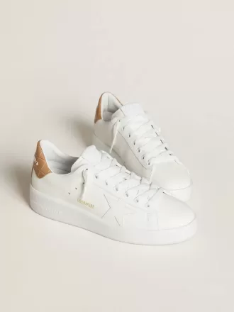 Purestar da donna con stella in pelle e linguetta sul tallone in pelle con stampa cocco Purestar da donna con stella in pelle e linguetta sul tallone in pelle con stampa cocco