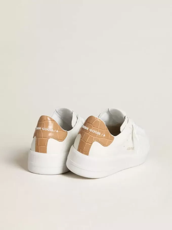 Purestar da donna con stella in pelle e linguetta sul tallone in pelle con stampa cocco Purestar da donna con stella in pelle e linguetta sul tallone in pelle con stampa cocco