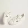 Purestar da donna in pelle bianca con stella in cristallo Swarovski argento