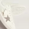 Purestar da donna in pelle bianca con stella in cristallo Swarovski argento